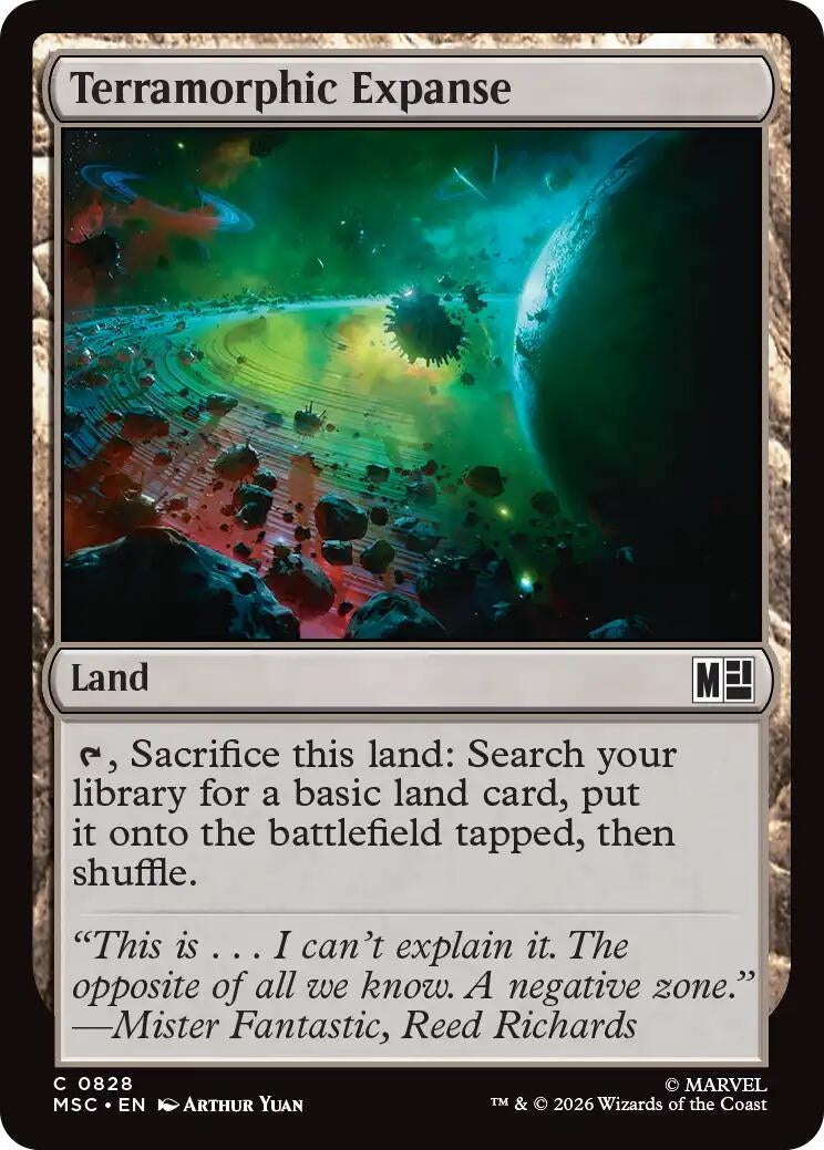 Image for Terramorphic Expanse (0828) (828) (Foil) (Commander: Marvel Super Heroes) (MSC) - Magic: The Gathering