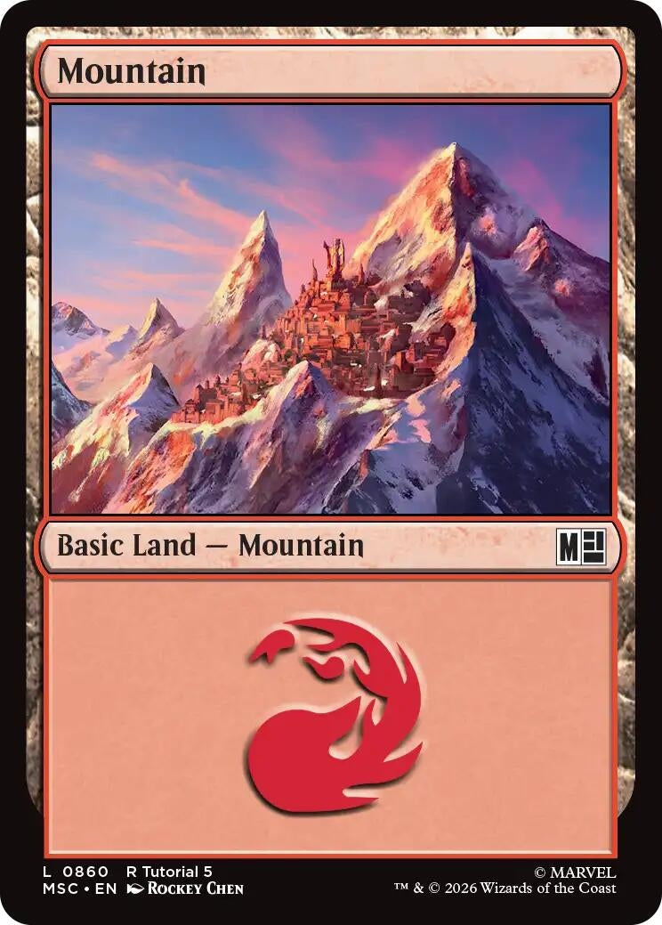 Image for Mountain (0860) (860) (Commander: Marvel Super Heroes) (MSC) - Magic: The Gathering