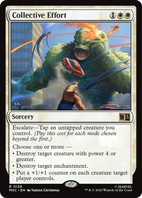 Image for Collective Effort (Surge Foil) (126) (Foil) (Commander: Marvel Super Heroes) (MSC) - Magic: The Gathering