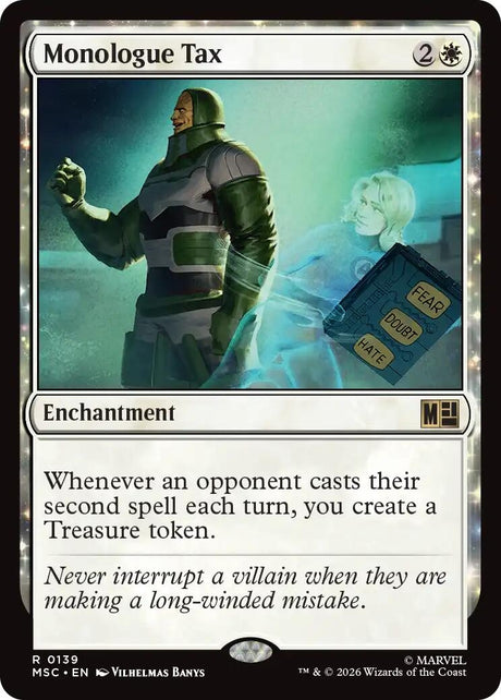 Image for Monologue Tax (Surge Foil) (139) (Foil) (Commander: Marvel Super Heroes) (MSC) - Magic: The Gathering