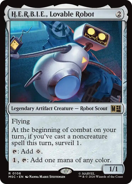 Image for H.E.R.B.I.E., Lovable Robot (106) (Commander: Marvel Super Heroes) (MSC) - Magic: The Gathering