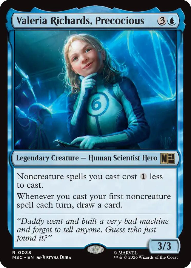Image for Valeria Richards, Precocious (Surge Foil) (38) (Foil) (Commander: Marvel Super Heroes) (MSC) - Magic: The Gathering