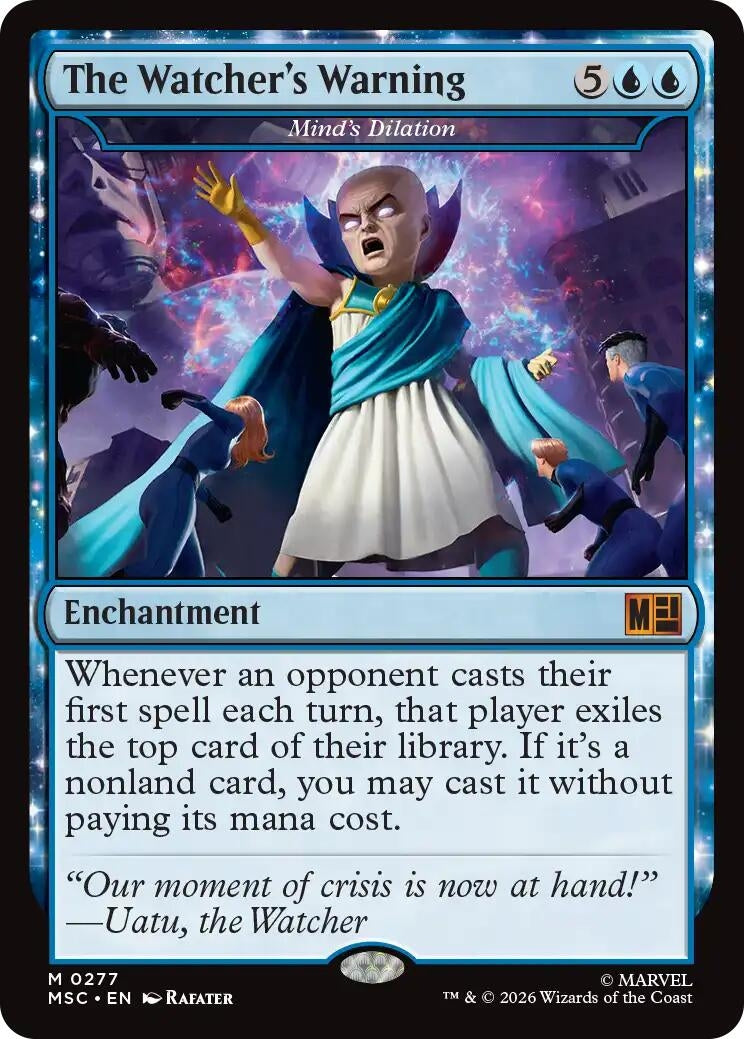 Image for The Watcher's Warning - Mind's Dilation (277) (Commander: Marvel Super Heroes) (MSC) - Magic: The Gathering
