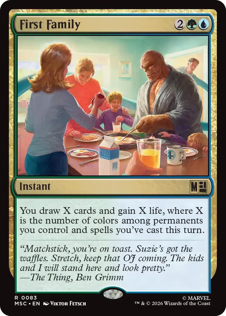 Image for First Family (83) (Commander: Marvel Super Heroes) (MSC) - Magic: The Gathering