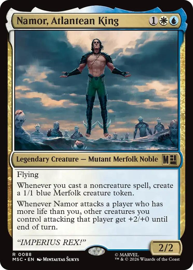 Image for Namor, Atlantean King (Surge Foil) (88) (Foil) (Commander: Marvel Super Heroes) (MSC) - Magic: The Gathering