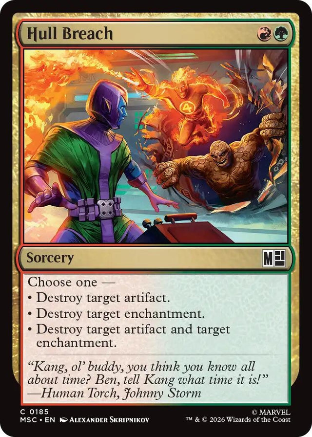 Image for Hull Breach (Surge Foil) (185) (Foil) (Commander: Marvel Super Heroes) (MSC) - Magic: The Gathering