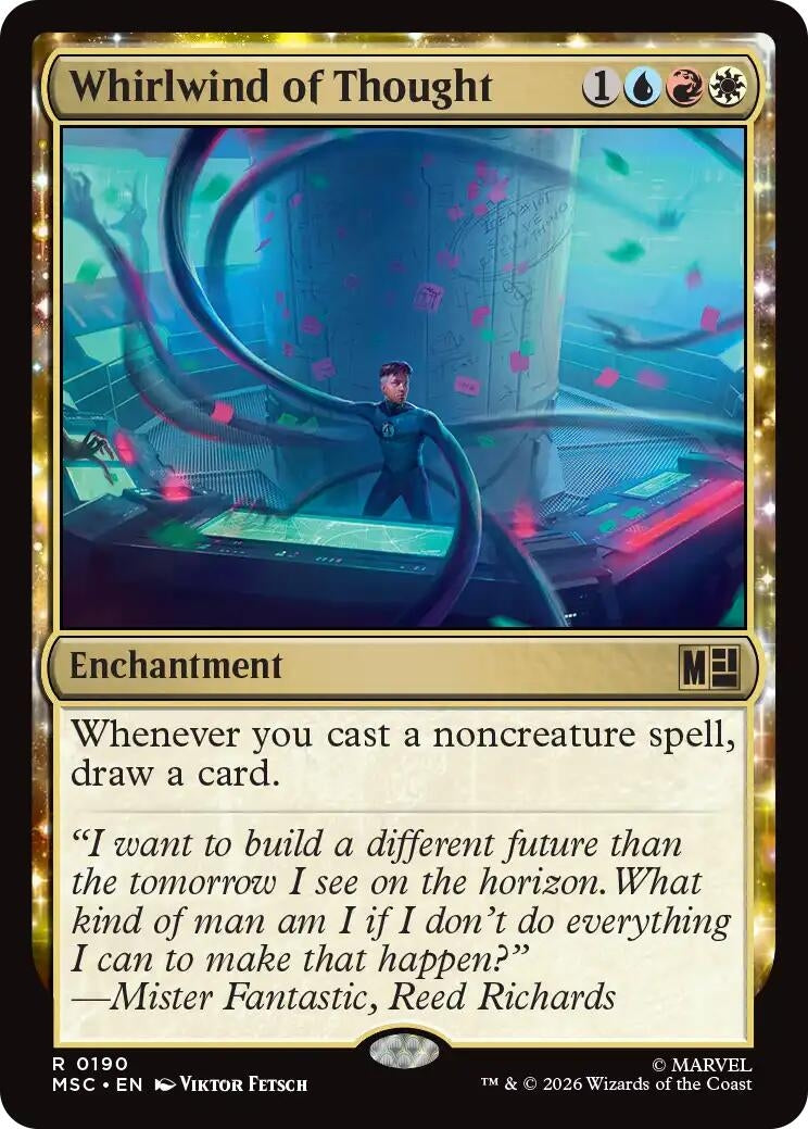 Image for Whirlwind of Thought (Surge Foil) (190) (Foil) (Commander: Marvel Super Heroes) (MSC) - Magic: The Gathering