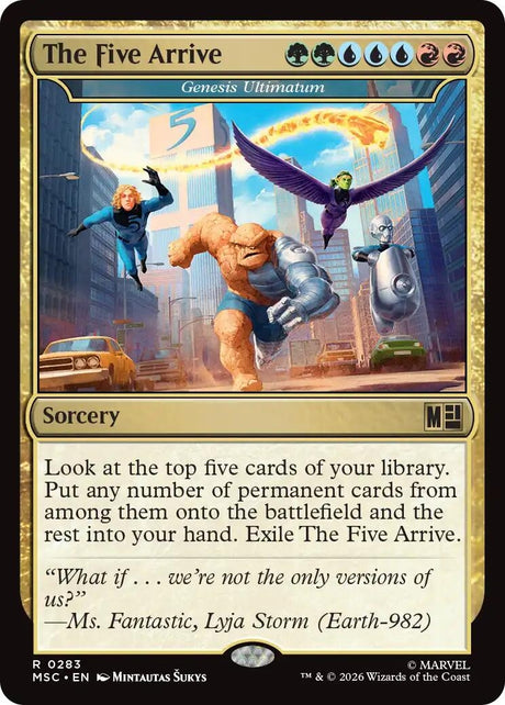 Image for The Five Arrive - Genesis Ultimatum (283) (Commander: Marvel Super Heroes) (MSC) - Magic: The Gathering