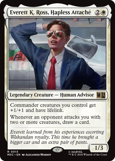 Image for Everett K. Ross, Hapless Attache (Surge Foil) (13) (Foil) (Commander: Marvel Super Heroes) (MSC) - Magic: The Gathering