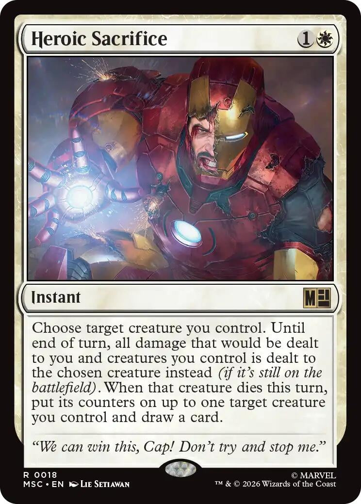 Image for Heroic Sacrifice (Surge Foil) (18) (Foil) (Commander: Marvel Super Heroes) (MSC) - Magic: The Gathering