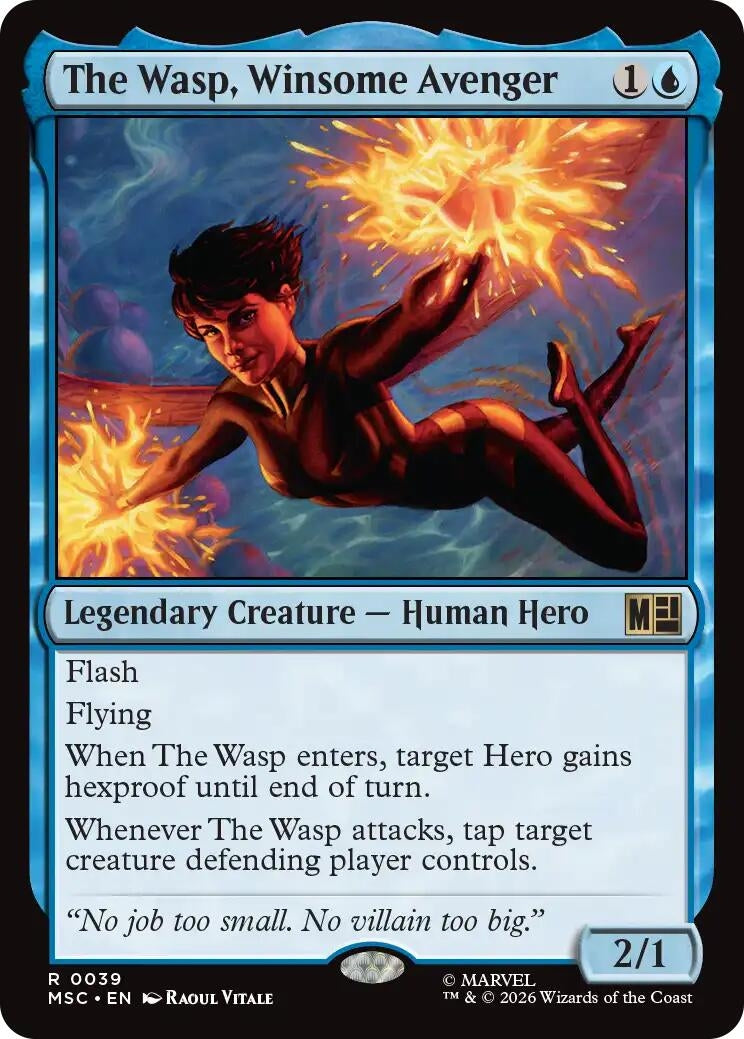 Image for The Wasp, Winsome Avenger (Surge Foil) (39) (Foil) (Commander: Marvel Super Heroes) (MSC) - Magic: The Gathering