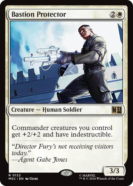 Image for Bastion Protector (Surge Foil) (122) (Foil) (Commander: Marvel Super Heroes) (MSC) - Magic: The Gathering