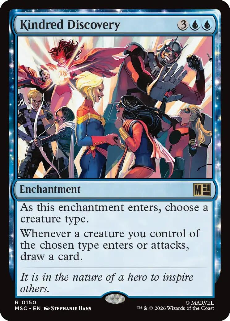 Image for Kindred Discovery (Surge Foil) (150) (Foil) (Commander: Marvel Super Heroes) (MSC) - Magic: The Gathering