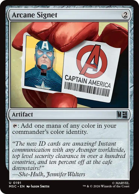 Image for Arcane Signet (0191) (Surge Foil) (191) (Foil) (Commander: Marvel Super Heroes) (MSC) - Magic: The Gathering