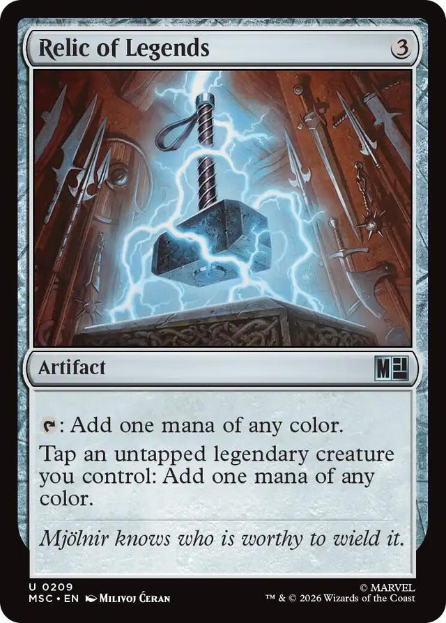 Image for Relic of Legends (Surge Foil) (209) (Foil) (Commander: Marvel Super Heroes) (MSC) - Magic: The Gathering