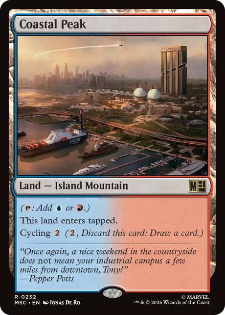 Image for Coastal Peak (Surge Foil) (232) (Foil) (Commander: Marvel Super Heroes) (MSC) - Magic: The Gathering