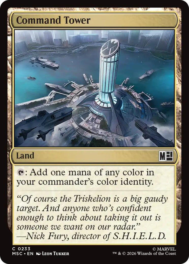 Image for Command Tower (0233) (Surge Foil) (233) (Foil) (Commander: Marvel Super Heroes) (MSC) - Magic: The Gathering