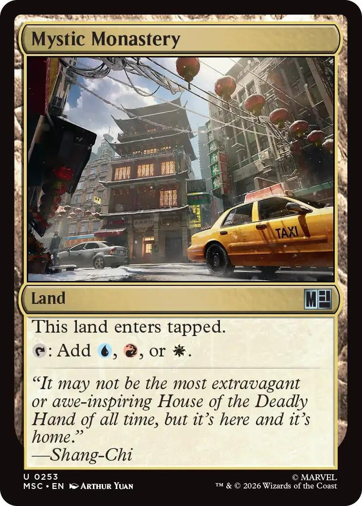 Image for Mystic Monastery (Surge Foil) (253) (Foil) (Commander: Marvel Super Heroes) (MSC) - Magic: The Gathering