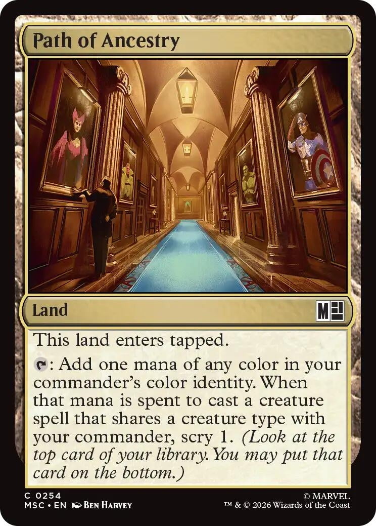 Image for Path of Ancestry (Surge Foil) (254) (Foil) (Commander: Marvel Super Heroes) (MSC) - Magic: The Gathering