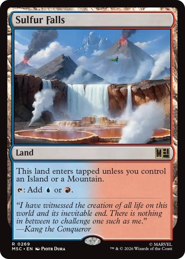 Image for Sulfur Falls (Surge Foil) (269) (Foil) (Commander: Marvel Super Heroes) (MSC) - Magic: The Gathering