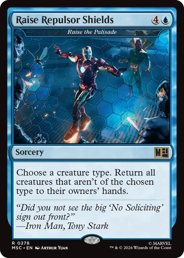 Image for Raise Repulsor Shields - Raise the Palisade (Surge Foil) (278) (Foil) (Commander: Marvel Super Heroes) (MSC) - Magic: The Gathering
