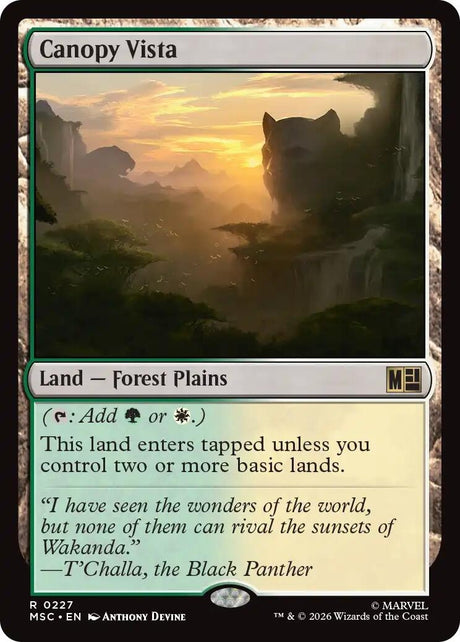 Image for Canopy Vista (Surge Foil) (227) (Foil) (Commander: Marvel Super Heroes) (MSC) - Magic: The Gathering