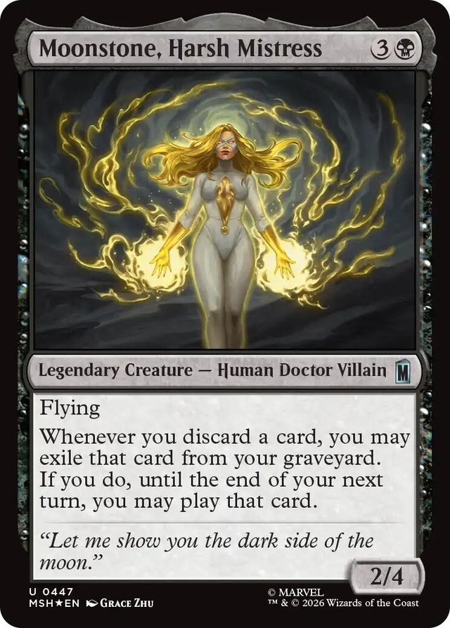 Image for Moonstone, Harsh Mistress (Surge Foil) (447) (Foil) (Marvel Super Heroes) (MSH) - Magic: The Gathering