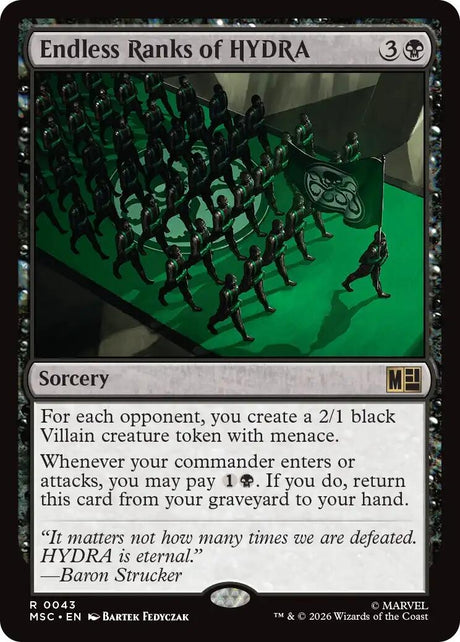Image for Endless Ranks of HYDRA (Surge Foil) (43) (Foil) (Commander: Marvel Super Heroes) (MSC) - Magic: The Gathering