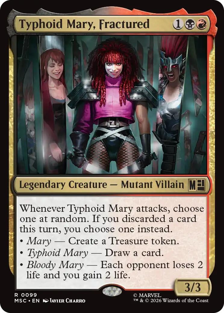 Image for Typhoid Mary, Fractured (Surge Foil) (99) (Foil) (Commander: Marvel Super Heroes) (MSC) - Magic: The Gathering