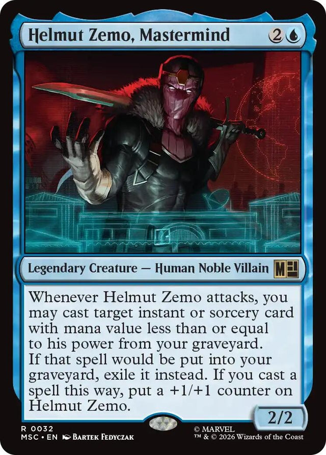 Image for Helmut Zemo, Mastermind (Surge Foil) (32) (Foil) (Commander: Marvel Super Heroes) (MSC) - Magic: The Gathering