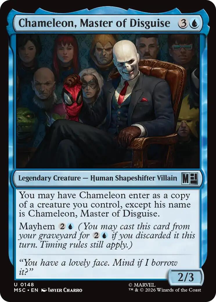 Image for Chameleon, Master of Disguise (Surge Foil) (148) (Foil) (Commander: Marvel Super Heroes) (MSC) - Magic: The Gathering