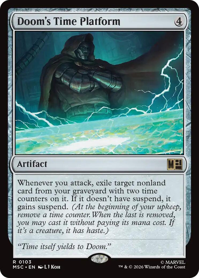 Image for Doom's Time Platform (Surge Foil) (103) (Foil) (Commander: Marvel Super Heroes) (MSC) - Magic: The Gathering