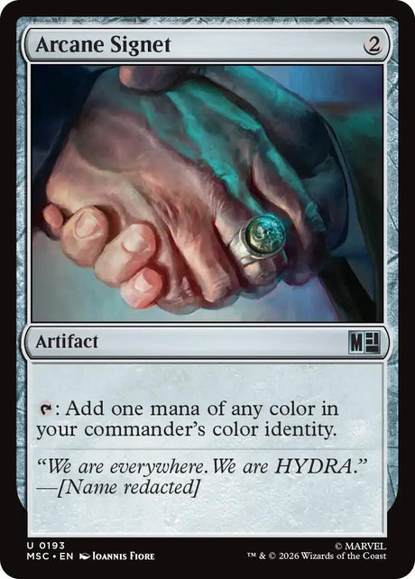 Image for Arcane Signet (0193) (Surge Foil) (193) (Foil) (Commander: Marvel Super Heroes) (MSC) - Magic: The Gathering
