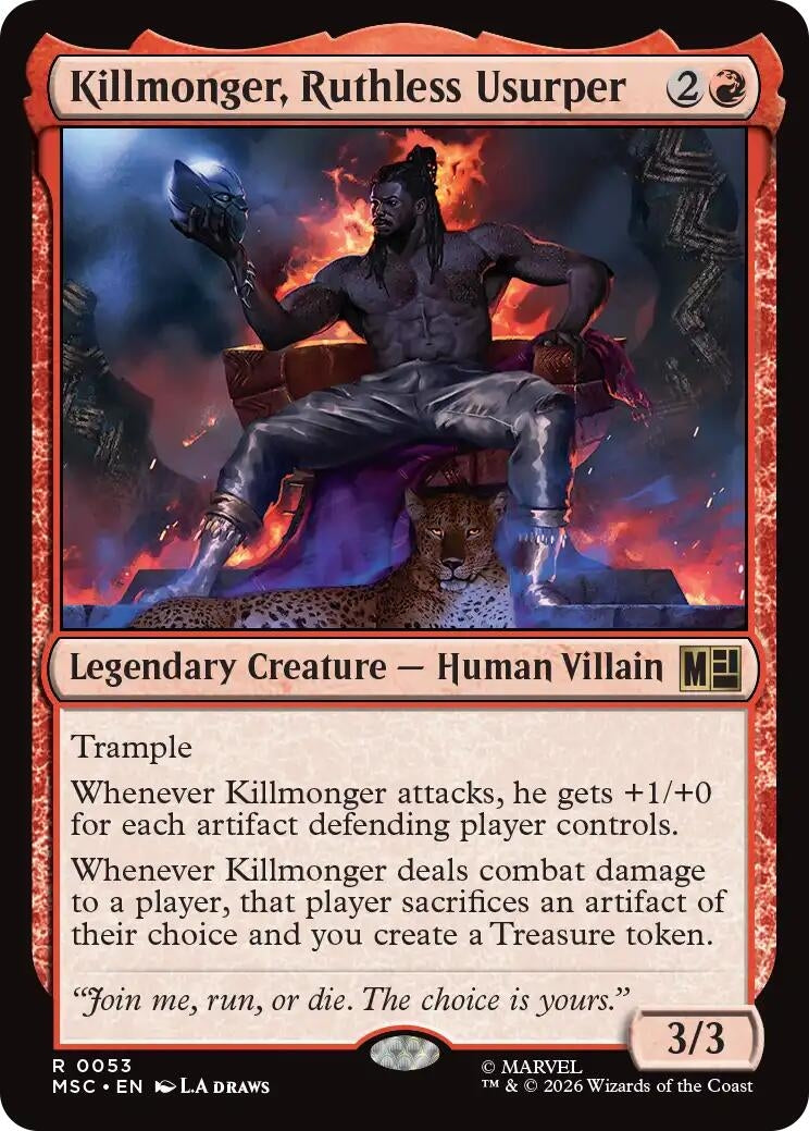 Image for Killmonger, Ruthless Usurper (53) (Commander: Marvel Super Heroes) (MSC) - Magic: The Gathering