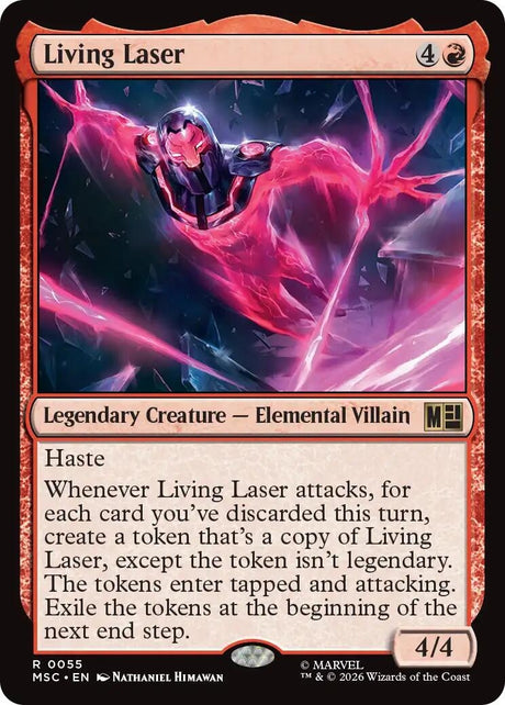 Image for Living Laser (Surge Foil) (55) (Foil) (Commander: Marvel Super Heroes) (MSC) - Magic: The Gathering