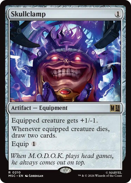 Image for Skullclamp (Surge Foil) (210) (Foil) (Commander: Marvel Super Heroes) (MSC) - Magic: The Gathering