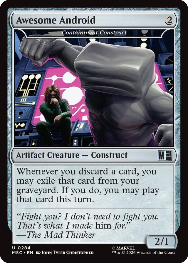Image for Awesome Android - Containment Construct (Surge Foil) (284) (Foil) (Commander: Marvel Super Heroes) (MSC) - Magic: The Gathering