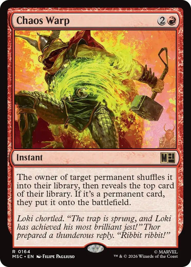 Image for Chaos Warp (Surge Foil) (164) (Foil) (Commander: Marvel Super Heroes) (MSC) - Magic: The Gathering