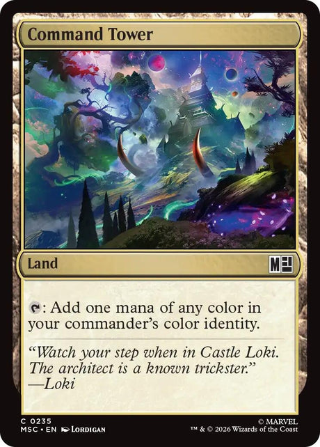 Image for Command Tower (0235) (Surge Foil) (235) (Foil) (Commander: Marvel Super Heroes) (MSC) - Magic: The Gathering