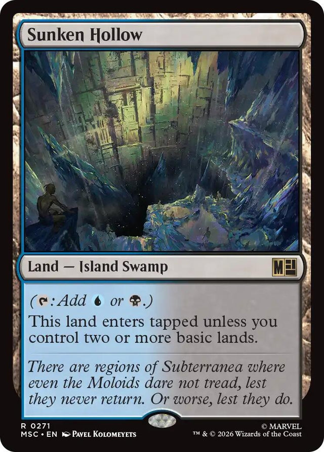 Image for Sunken Hollow (Surge Foil) (271) (Foil) (Commander: Marvel Super Heroes) (MSC) - Magic: The Gathering