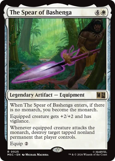 Image for The Spear of Bashenga (25) (Commander: Marvel Super Heroes) (MSC) - Magic: The Gathering