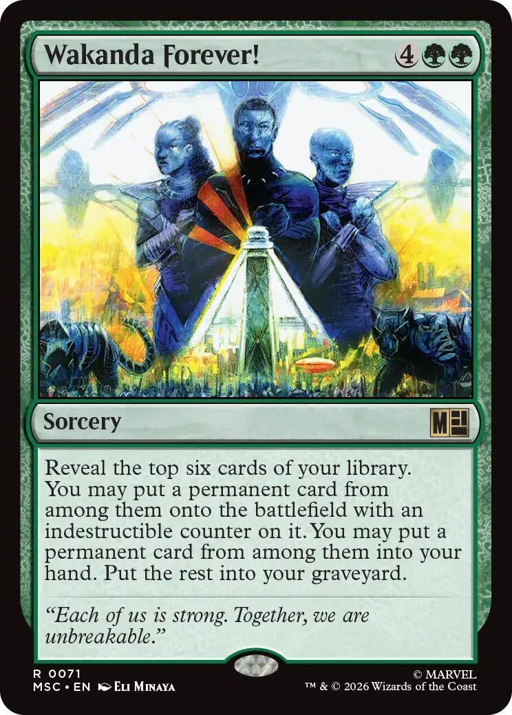 Image for Wakanda Forever! (71) (Commander: Marvel Super Heroes) (MSC) - Magic: The Gathering