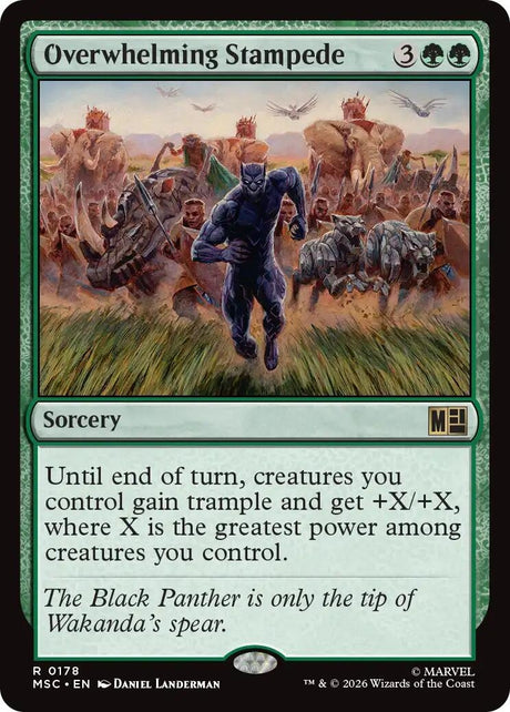 Image for Overwhelming Stampede (178) (Commander: Marvel Super Heroes) (MSC) - Magic: The Gathering