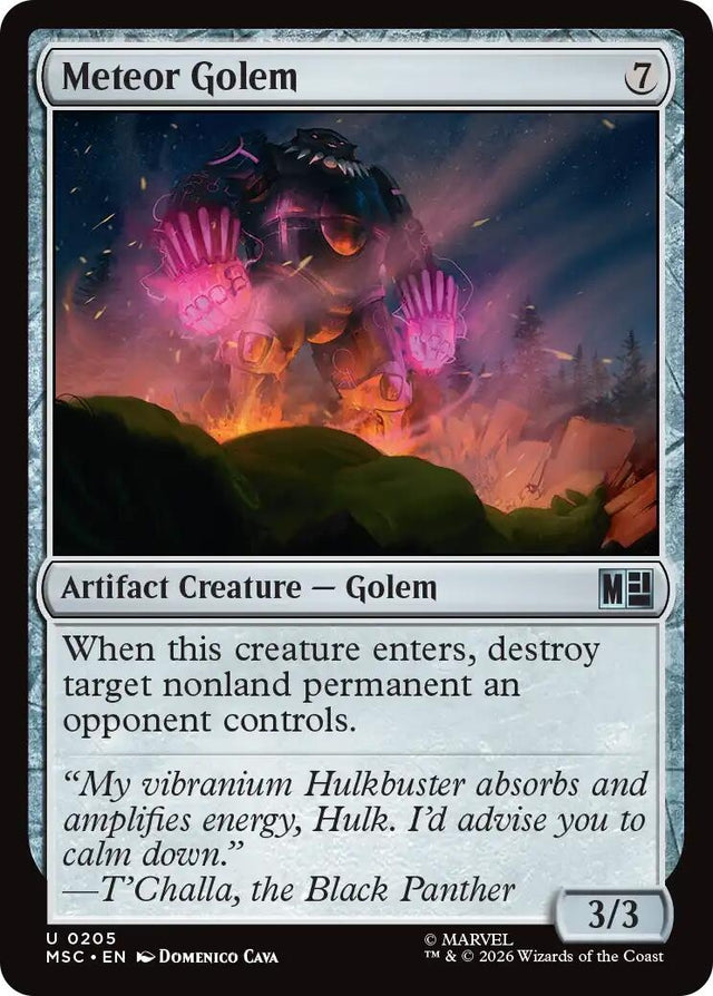 Image for Meteor Golem (205) (Commander: Marvel Super Heroes) (MSC) - Magic: The Gathering