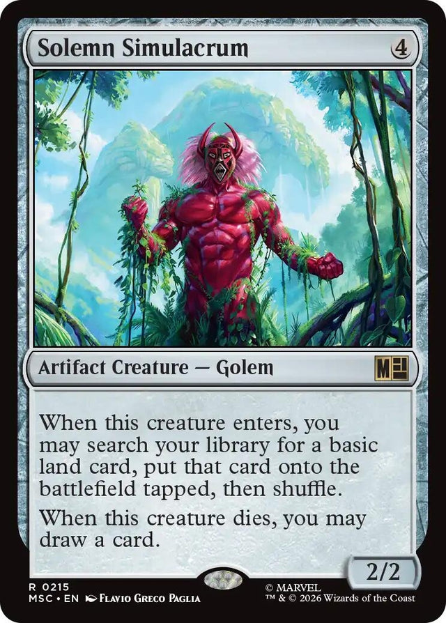 Image for Solemn Simulacrum (215) (Commander: Marvel Super Heroes) (MSC) - Magic: The Gathering