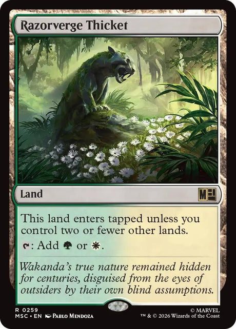Image for Razorverge Thicket (259) (Commander: Marvel Super Heroes) (MSC) - Magic: The Gathering