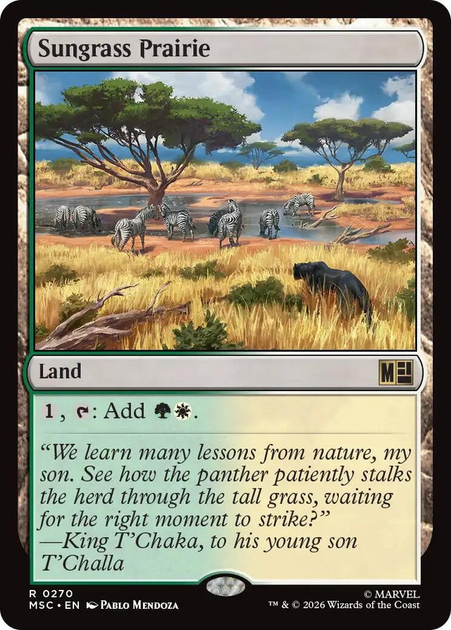Image for Sungrass Prairie (270) (Commander: Marvel Super Heroes) (MSC) - Magic: The Gathering