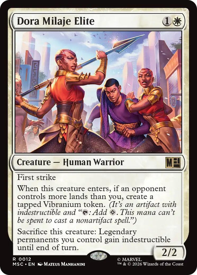 Image for Dora Milaje Elite (Surge Foil) (12) (Foil) (Commander: Marvel Super Heroes) (MSC) - Magic: The Gathering
