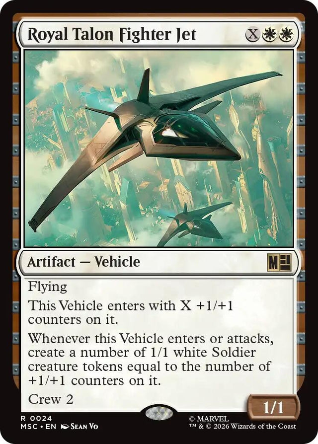 Image for Royal Talon Fighter Jet (Surge Foil) (24) (Foil) (Commander: Marvel Super Heroes) (MSC) - Magic: The Gathering