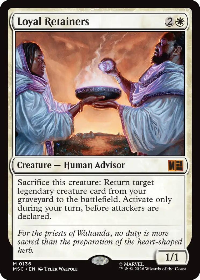 Image for Loyal Retainers (Surge Foil) (136) (Foil) (Commander: Marvel Super Heroes) (MSC) - Magic: The Gathering